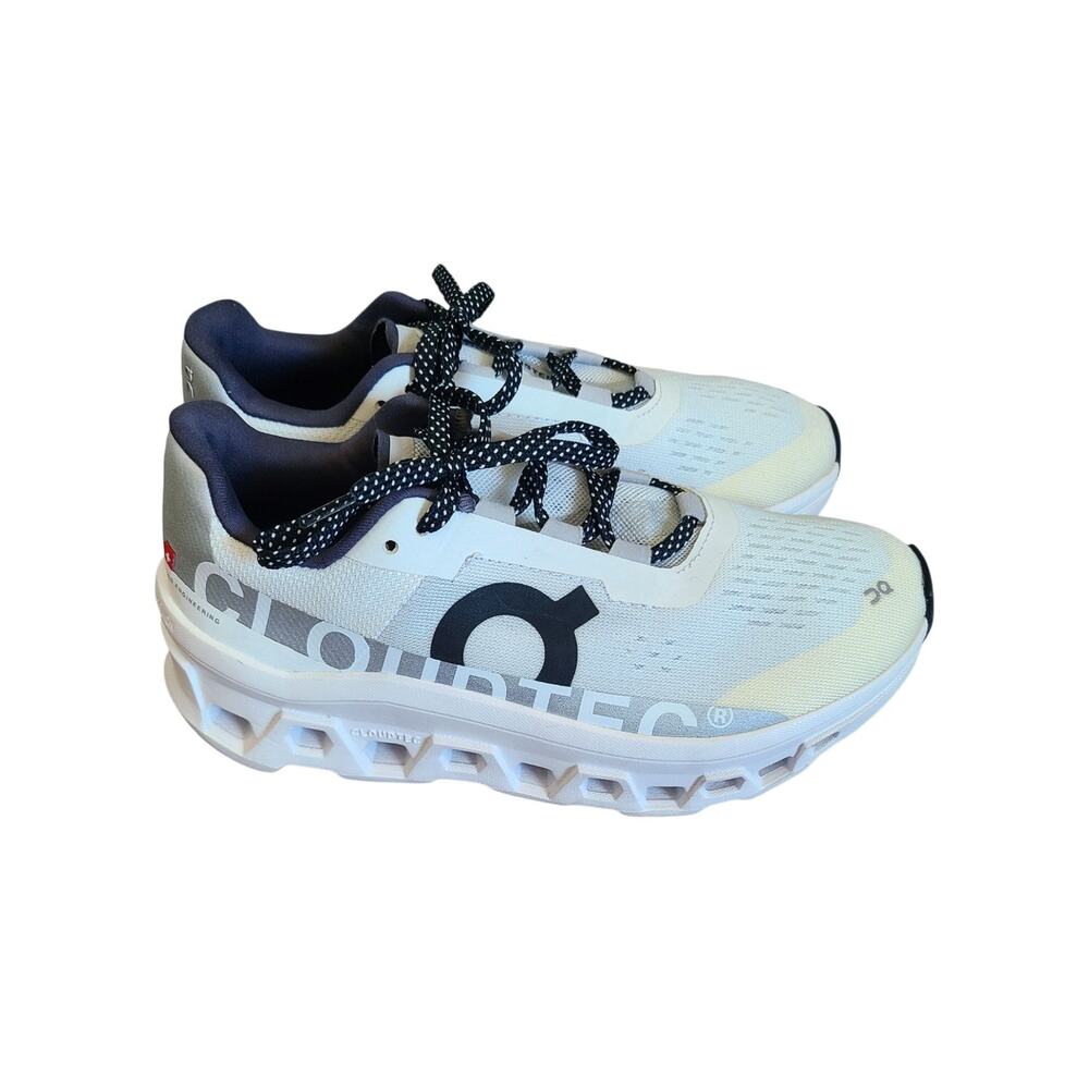 On Cloudmonster Running Shoes Women’s Size 7 White Silver Gray Cream